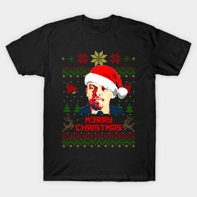 Vladimir Lenin Merry Christmas T-Shirt by Nerd_art